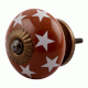 Brown Star Ceramic Dresser Knob